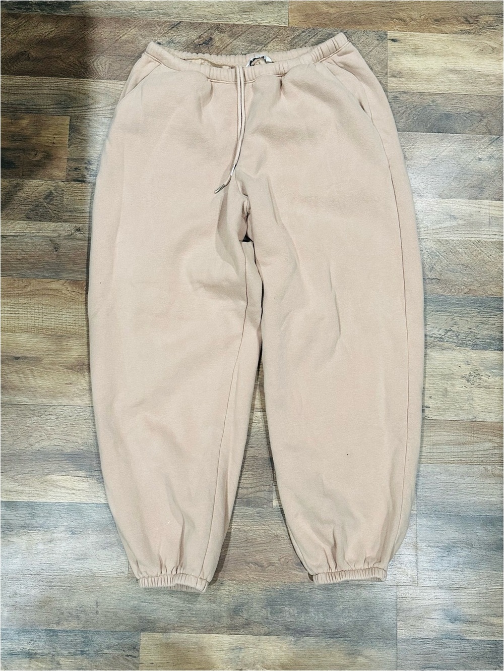 Neutral Blush Drawstring Joggers